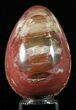 Colorful, Polished Petrified Wood Egg - Triassic #58521-1